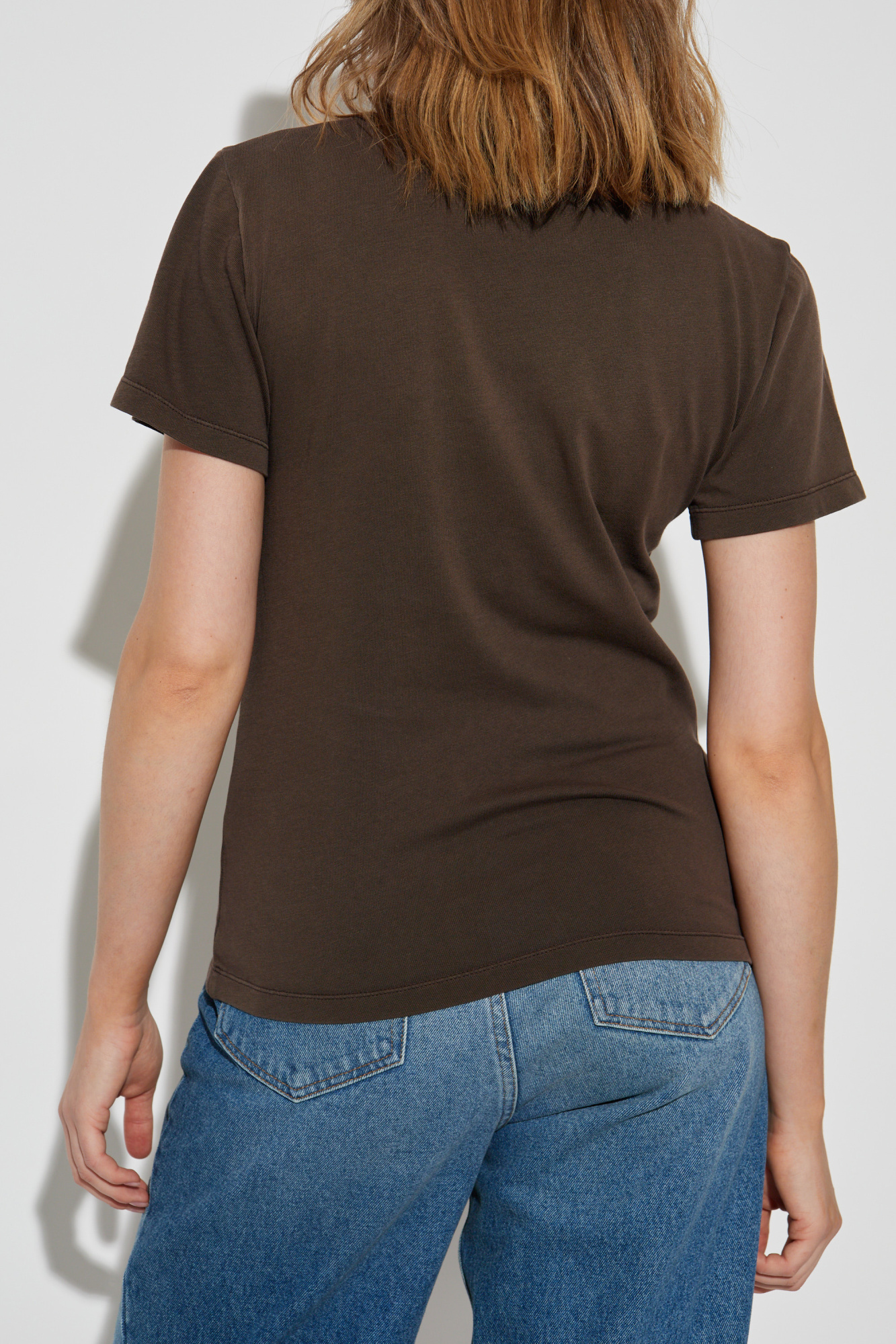 Brown T-shirt with logo Helmut Lang - Vitkac France
